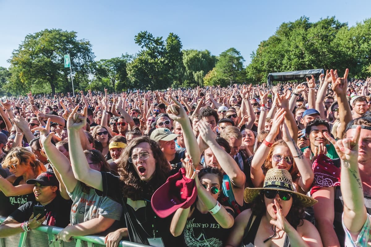Music festival crowd