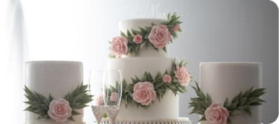 Tiered wedding cake