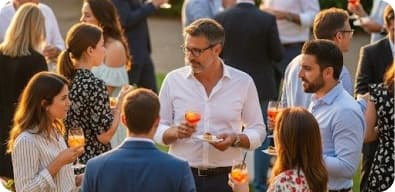 Guests at cocktail hour
